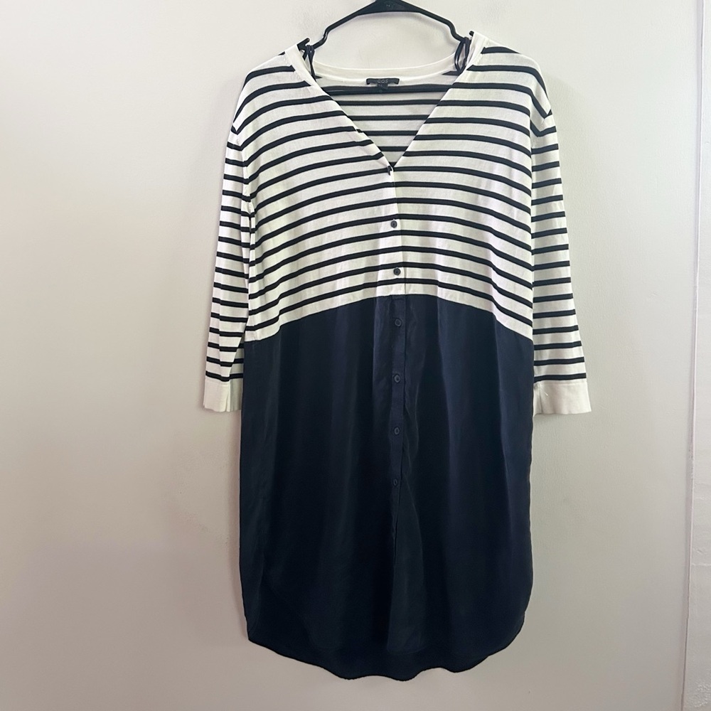Cos‎ striped mini dress small